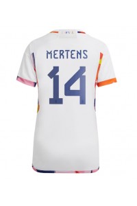 Belgia Dries Mertens #14 Jalkapallovaatteet Naisten Vieraspaita MM-kisat 2022 Lyhythihainen